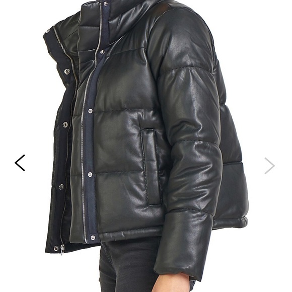 Dex l Faux Leather Mini Puffer - Picture 2 of 6